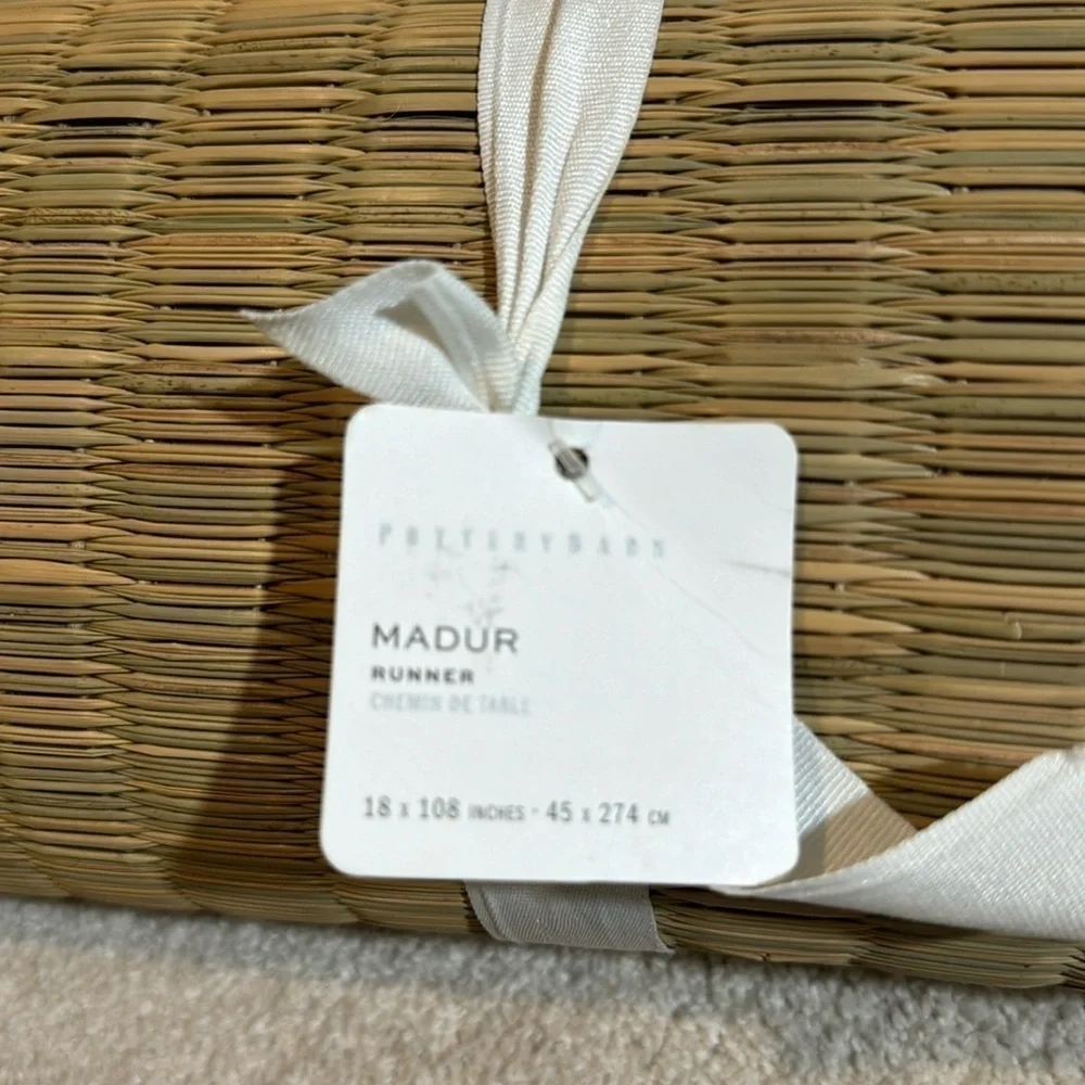 NWT Pottery Barn Madur Table Runner - 18 x 108 inches